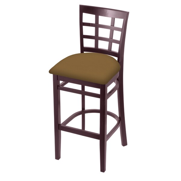 25" Counter Stool, Dark Cherry Finish, Canter Saddle Seat